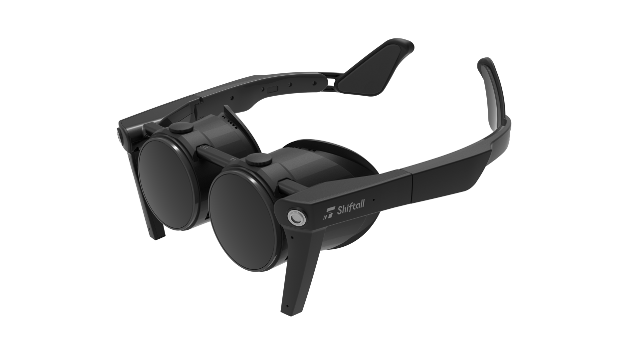 The MeganeX virtual reality headset.