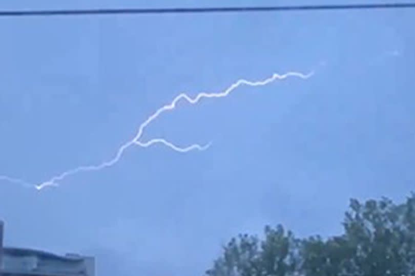 A lightning storm over London
