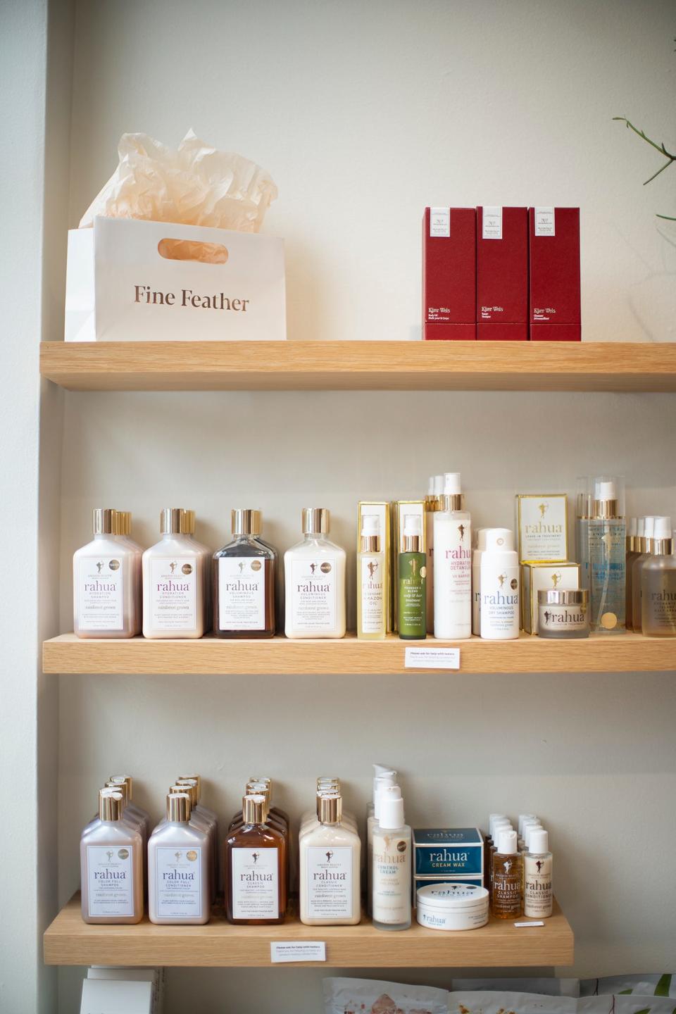 Fine Feather sells "clean" beauty products and offers consultations for customers.