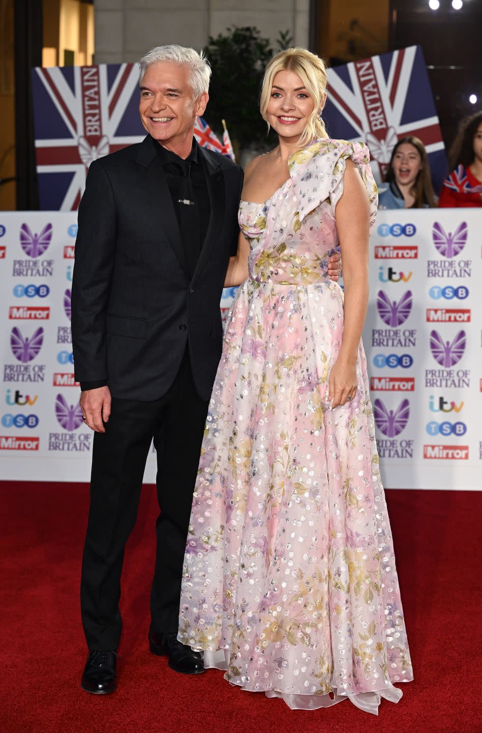 phillip schofield, who has just stepped down from itv after admitting to having an affair with a younger male colleague, and holly willoughby at the pride of britain awards