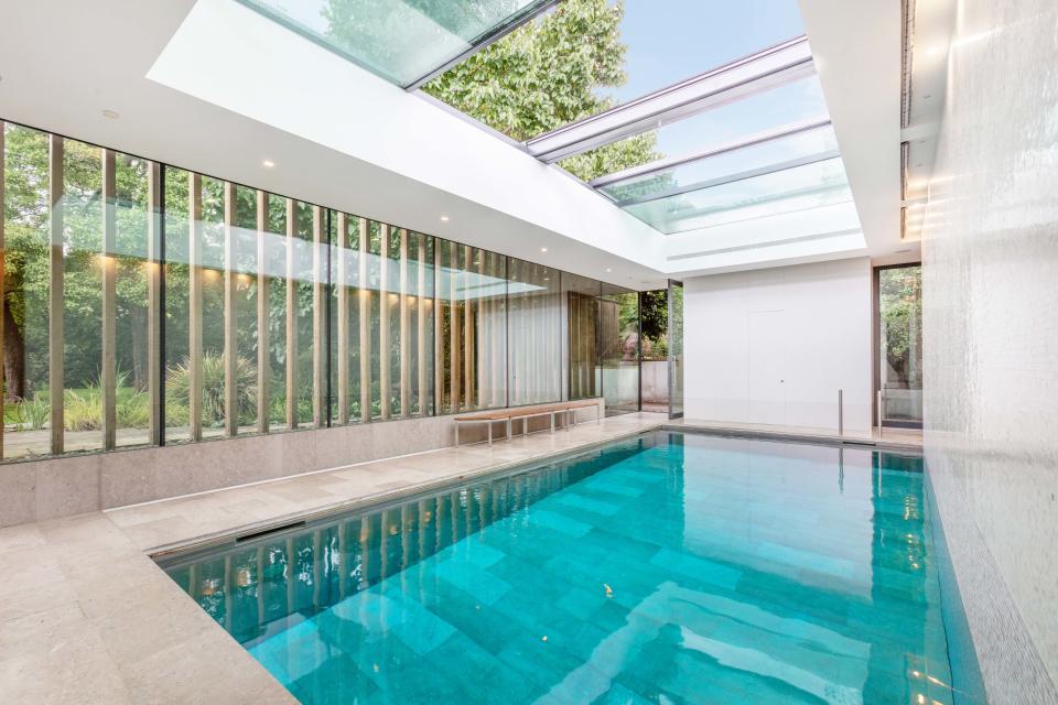 A cool £230k a year: the indoor pool at this rental home in Richmond was a big draw for the 17 families who viewed it (Savills)