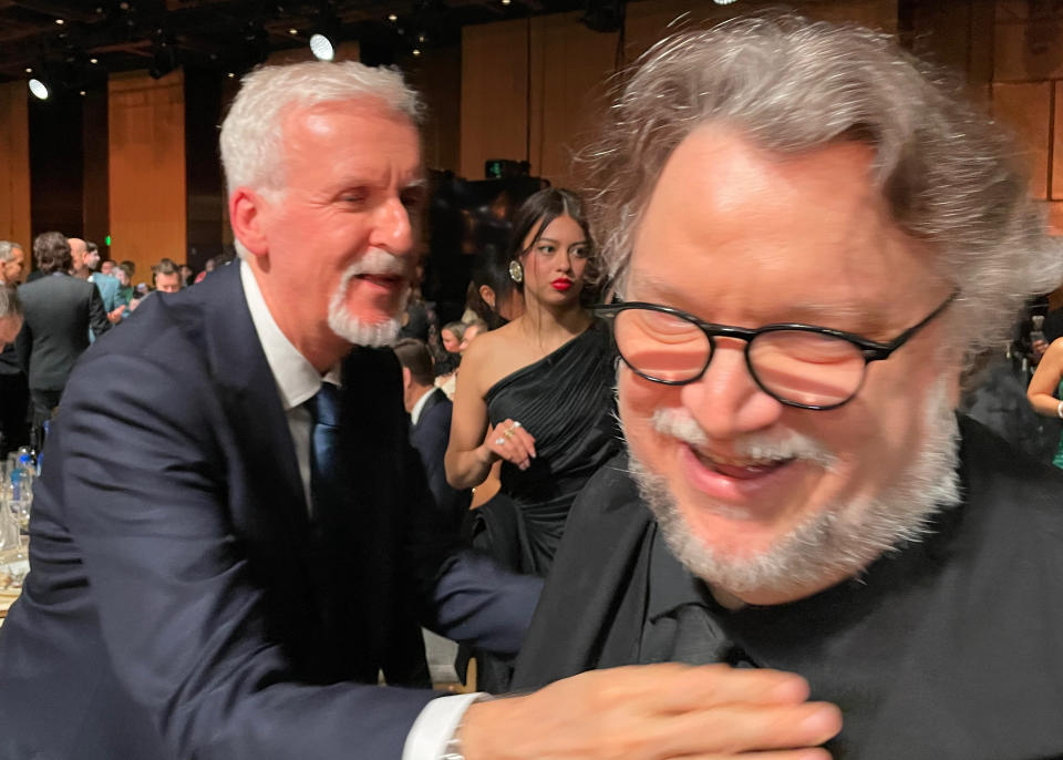 James Cameron and Guillermo del Toro at the 2023 Critic Choice Awards - Credit: Anne Thompson
