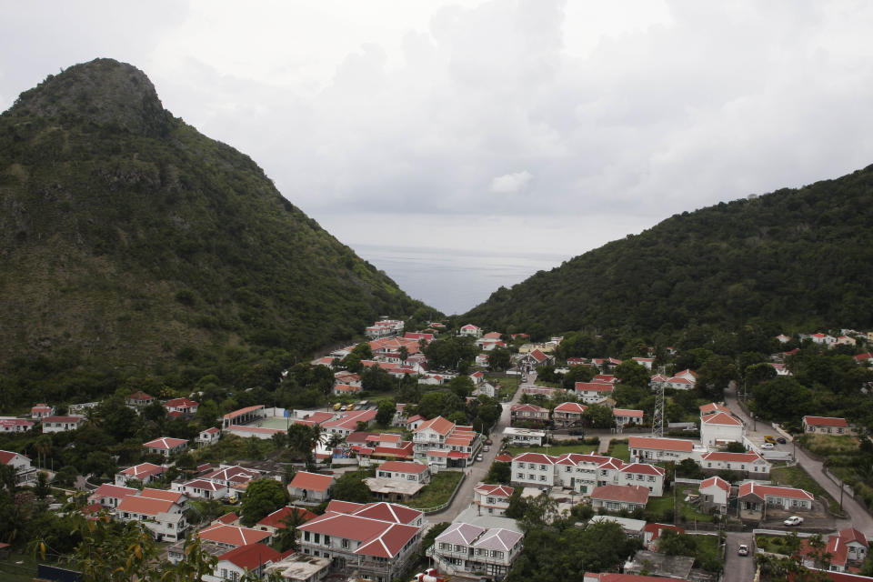 This May 6, 2012 image shows a view of The Bottom, which is the capital of the mountainous island of Saba. The Caribbean island is a Dutch municipality and is popular with divers. (AP Photo/Brian Witte)