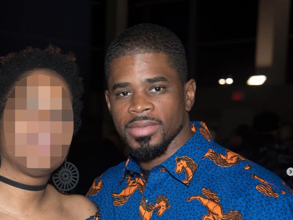 Tafari Campbell sees Black Panther in 2018 with his wife Sherise, whose face has been blurred to protect her privacy (Tafari Campbell via Instagram)