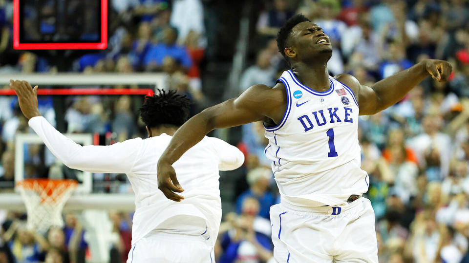 Duke's Zion Williamson is one of the hottest college prospects to hit the NBA Draft in years. Pic: Getty