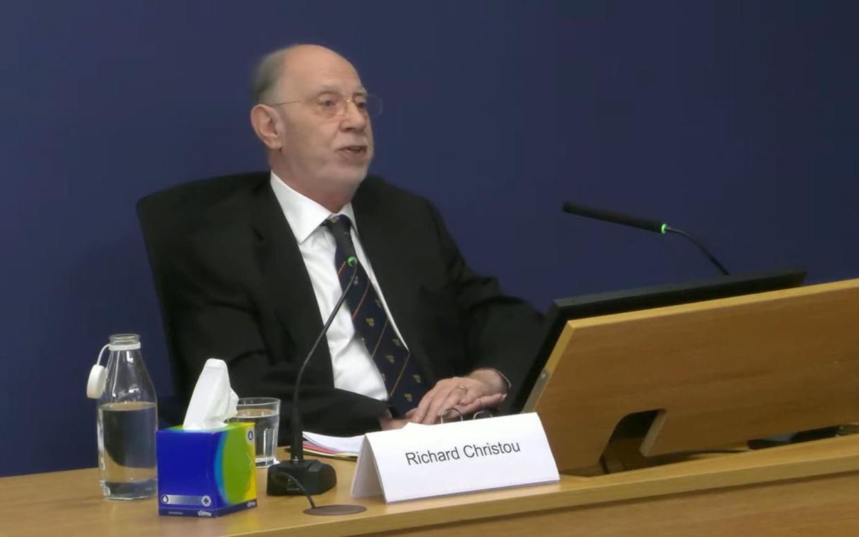 Richard Christou, former chief executive and executive chairman of Fujitsu, gave evidence at the Horizon inquiry