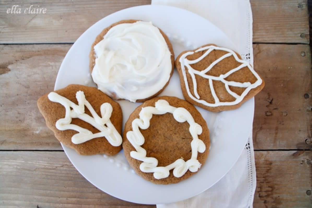 <p>Ella Claire Inspired</p><p>A perfectly sweet rolled cookie for those fun days of fall baking- this spiced pumpkin gingerbread cookie is a delicious fall treat.</p><p><strong>Get the recipe: <a href="https://www.ellaclaireinspired.com/spiced-pumpkin-gingerbread-cookies/" rel="nofollow noopener" target="_blank" data-ylk="slk:Spiced Pumpkin Gingerbread Cookies;elm:context_link;itc:0;sec:content-canvas" class="link rapid-noclick-resp">Spiced Pumpkin Gingerbread Cookies</a></strong></p>