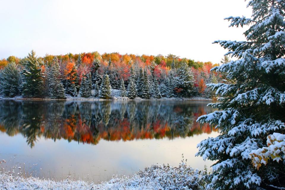 Wisconsin winter lake