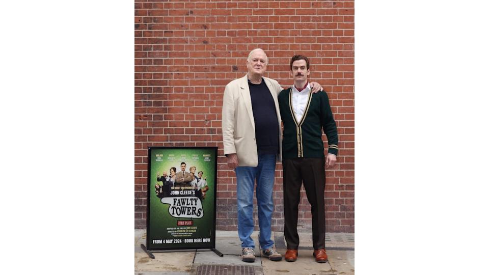 John Cleese and Adam Jackson-Smith, who stars in the new play