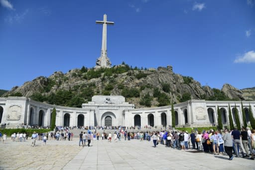 The basilica at The Valley of Fallen in San Lorenzo del Escorial near Madrid where Franco is currently buried