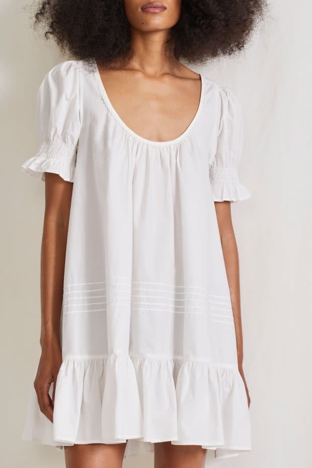 <p>Apiece Apart Mini Sleep Dress, $165, <a href="https://rstyle.me/+78_gxVX4RSbxtDyGlbY5ug" rel="nofollow noopener" target="_blank" data-ylk="slk:available here;elm:context_link;itc:0;sec:content-canvas" class="link ">available here</a> (sizes XS-XXL). </p>