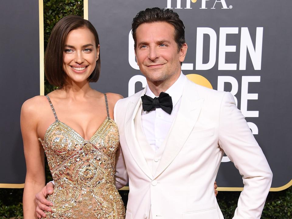 Irina Shayk and Bradley Cooper arrive at the 76th Annual Golden Globe Awardsat The Beverly Hilton Hotel on January 6, 2019.