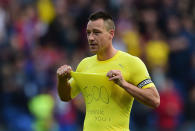 <p>The 2014/2015 season saw Terry captain Chelsea for the 500th time and ended with another league title for the west Londoners (Getty Images) </p>