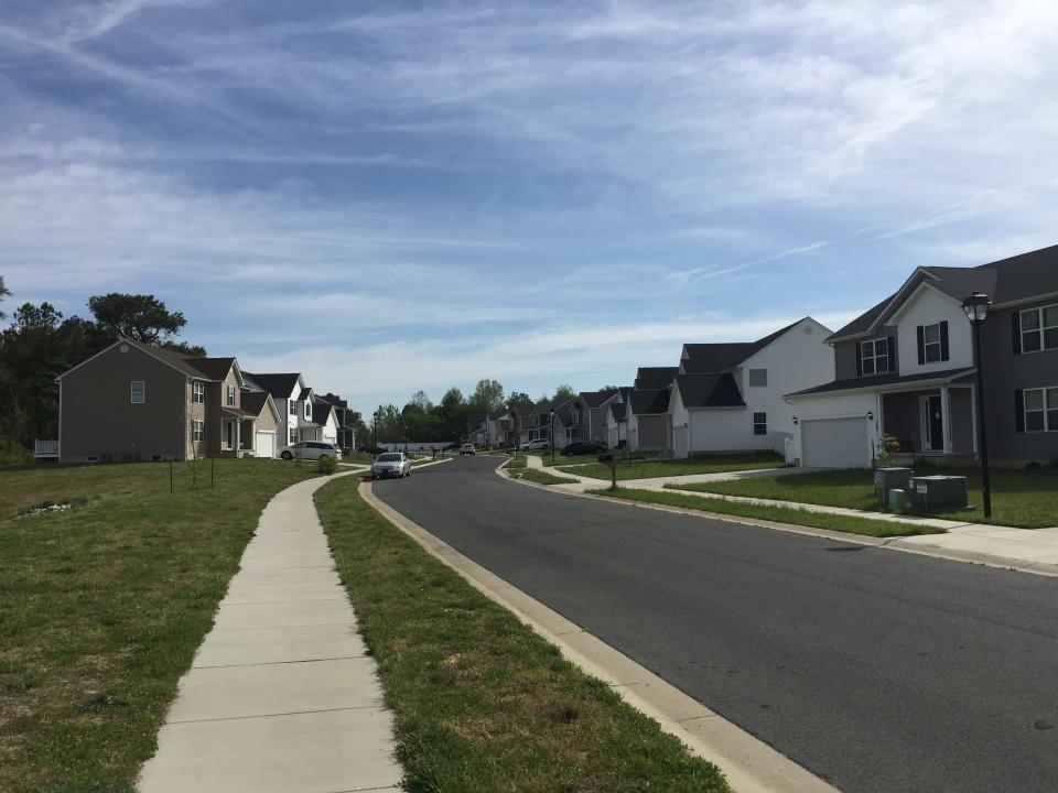 The Barrett Farm development in Magnolia, where police say a murder-suicide occurred Monday night.