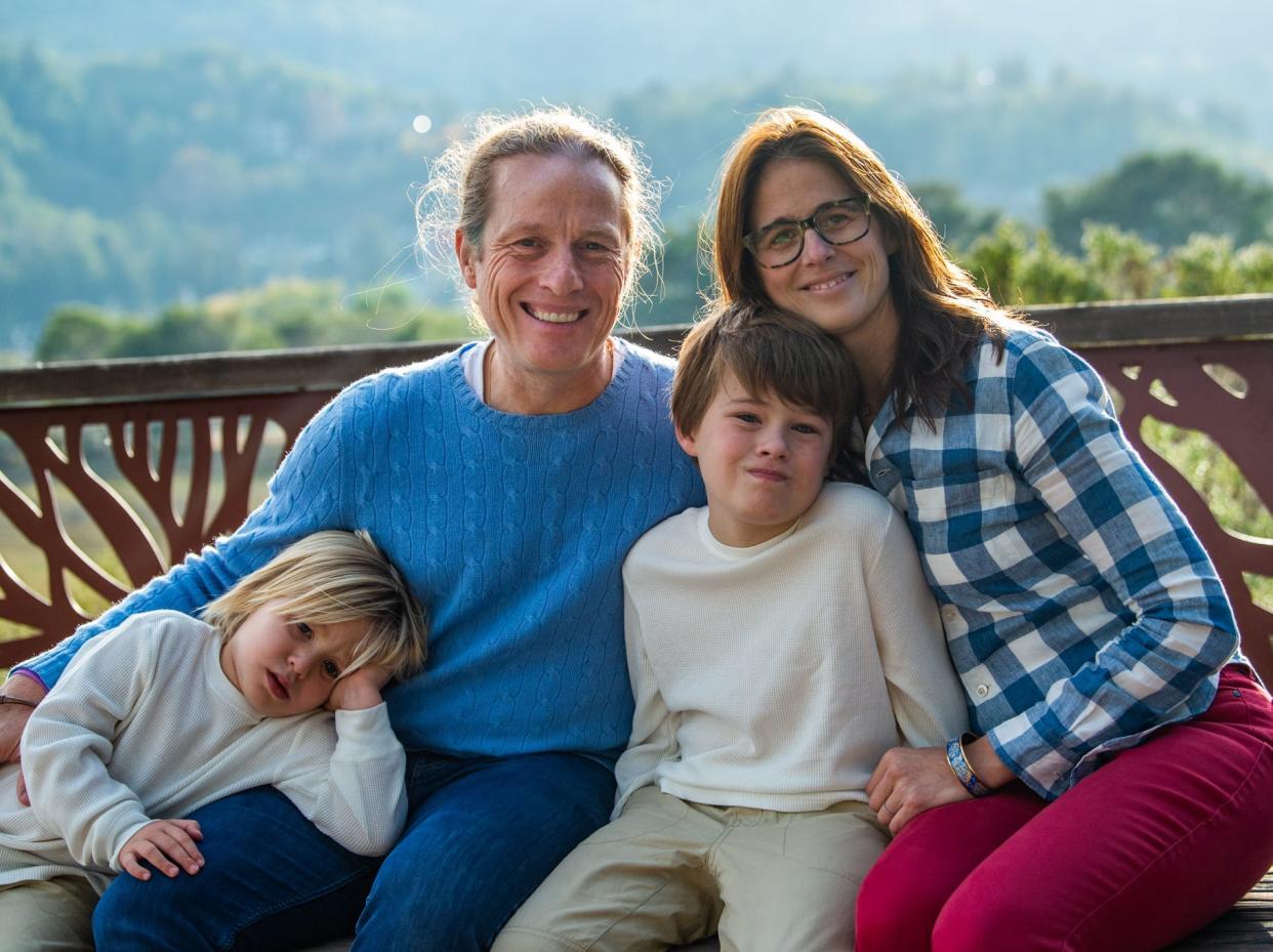 Family posing for a photo