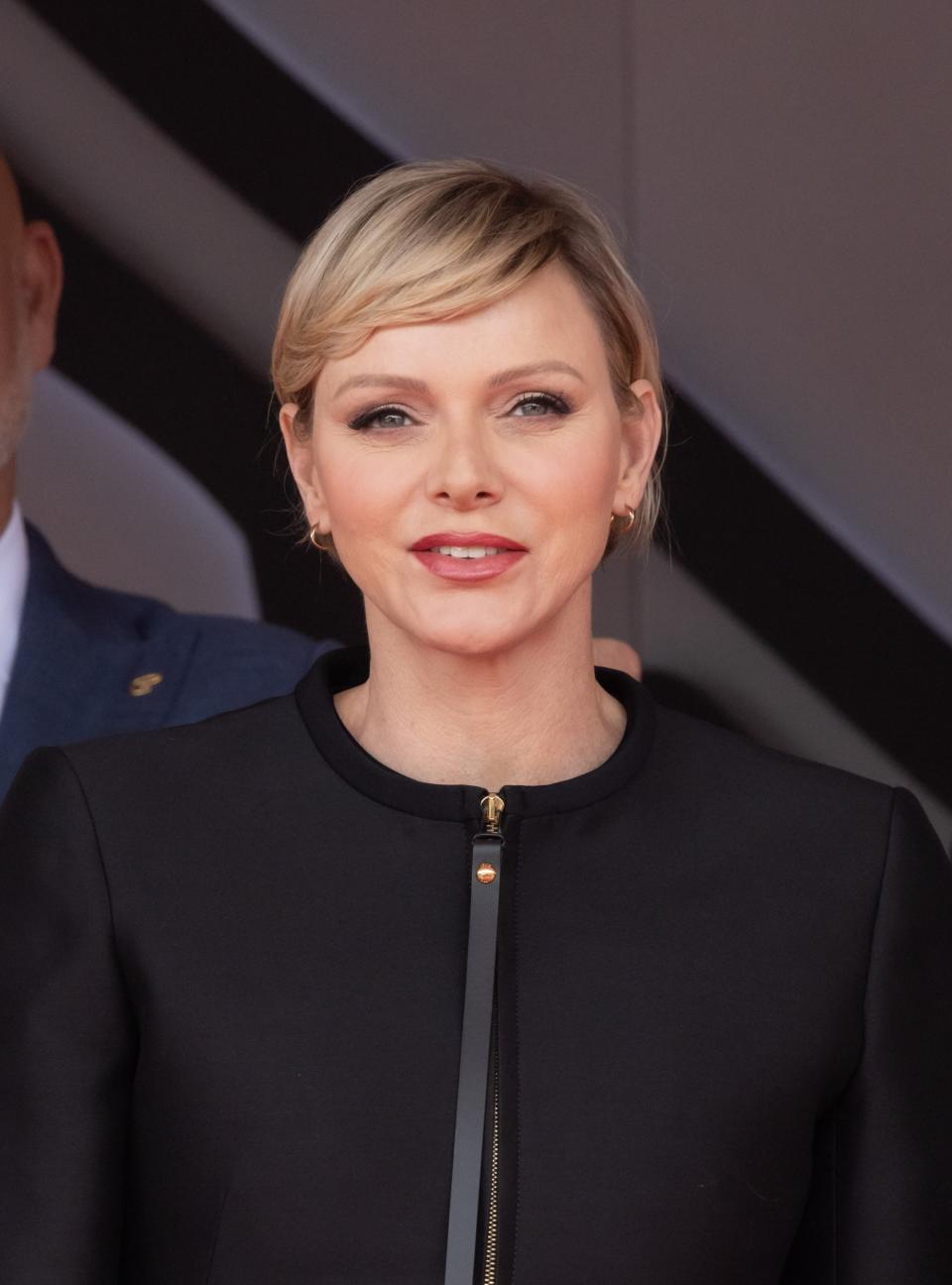 Princess Charlene of Monaco attends the 2024 Monaco E-Prix at Circuit de Monaco on April 27.