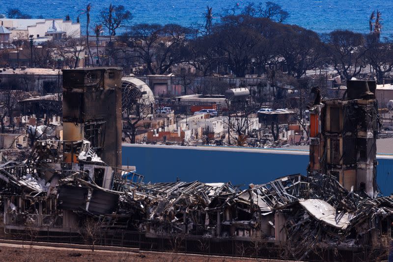 FILE PHOTO: Fire damage in Lahaina on the Hawian Island of Maui