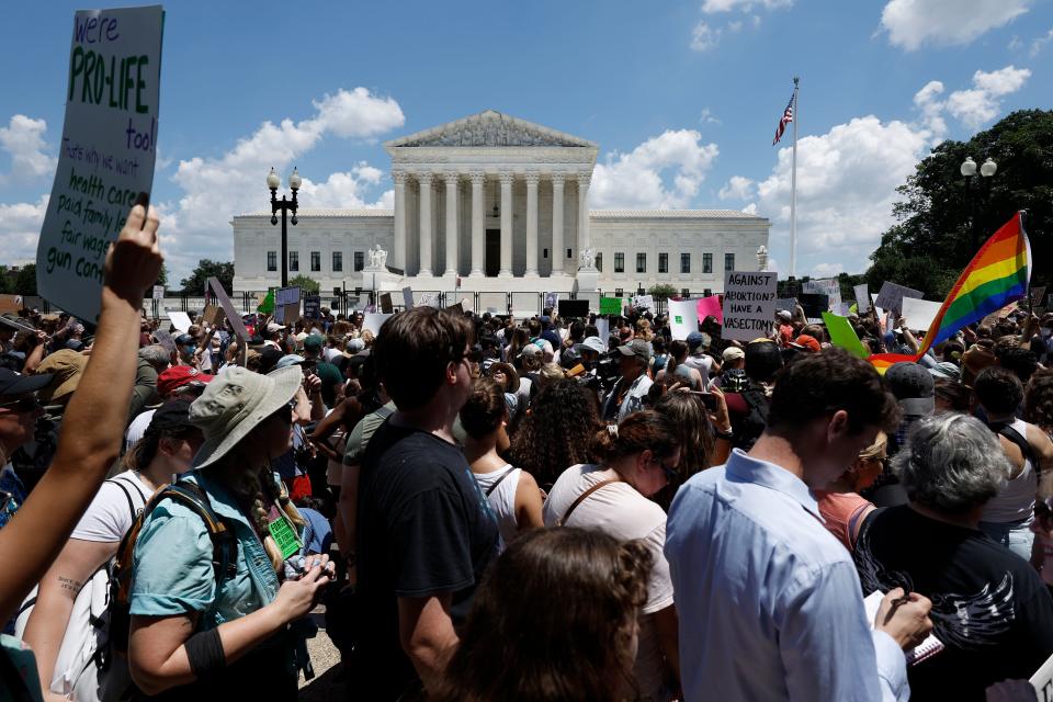 protesters outside supreme