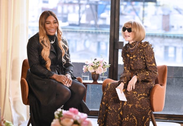 Serena Williams and Wintour at a 2020 S by Serena presentation.<p>Photo: Dia Dipasupil/Getty Images</p>