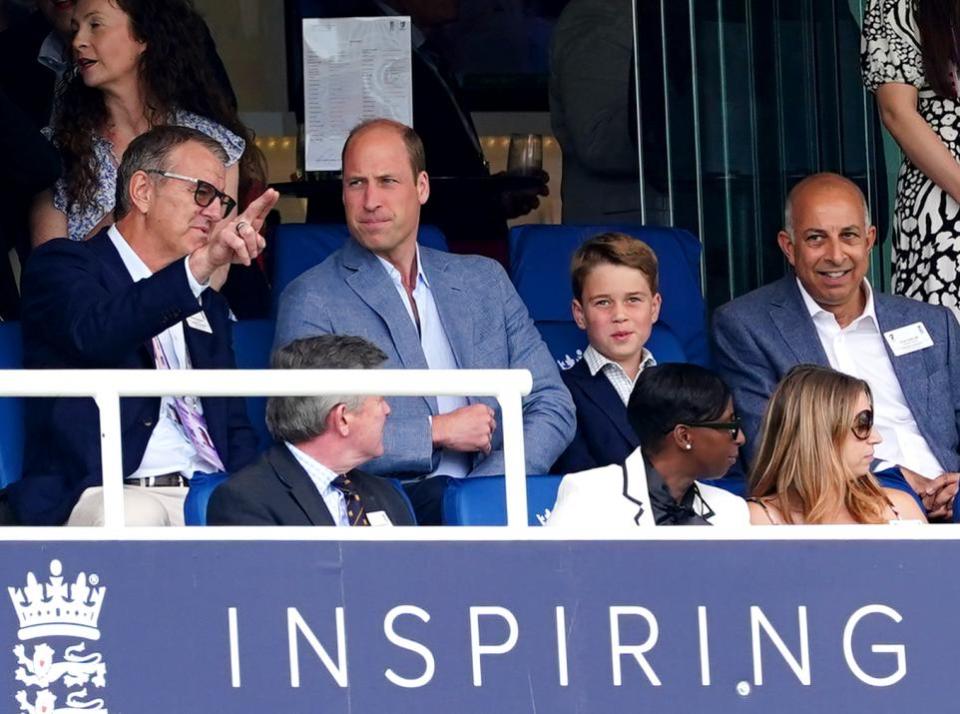 Bournemouth Echo: Prince William and Prince George were also spotted watching the Ashes together at Lord's last year.