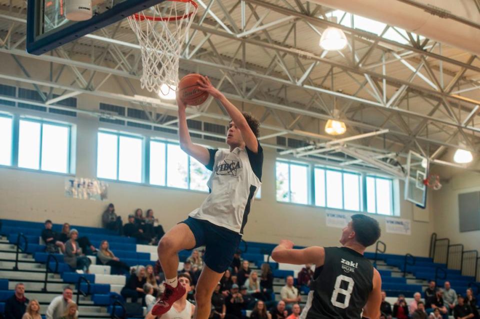 Davenport’s Tennessee Rainwater puts up a shot during the Class 2B vs. Class 1B game at the WIBCA All-Star Weekend on Saturday, March 18, 2023 at Curtis High School in University Place, Wash.