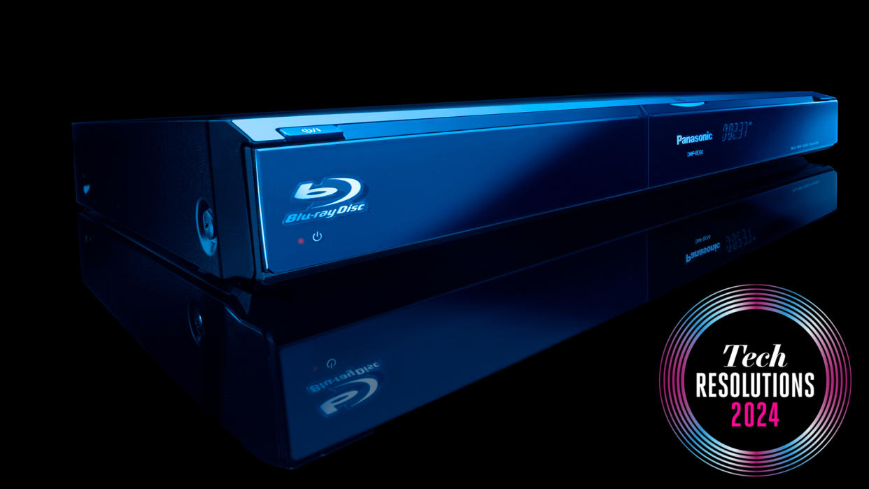  Panasonic Blu-ray player, with the Blu-ray logo prominent. 