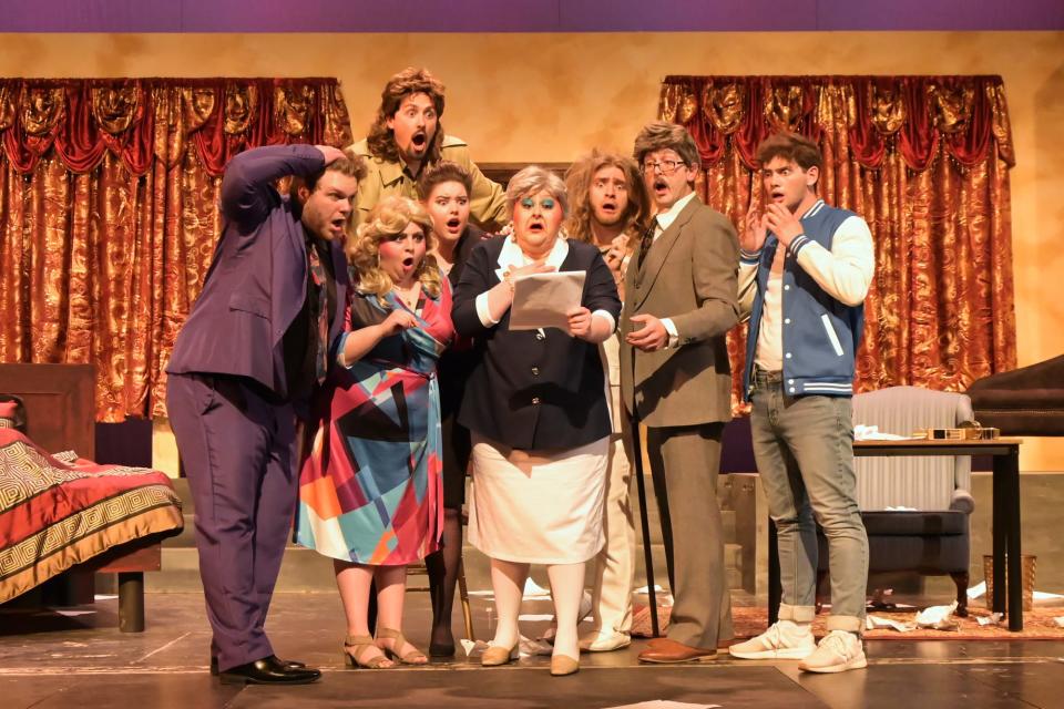 USD Opera students staged a performance of Puccini's "Gianni Schicchi" in 2023. "Singing in an ensemble is about flexibility and blending together," said USD senior Brian Shirley. "Whereas in opera, everyone's a soloistic voice. It's a different animal."