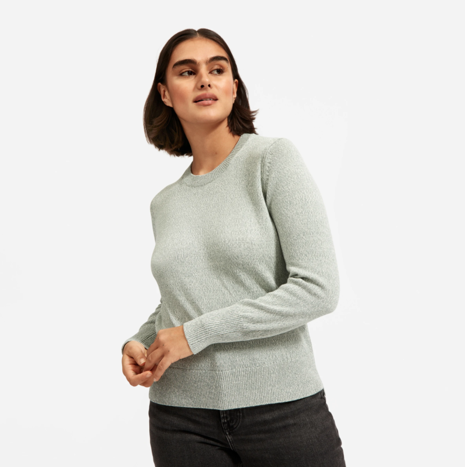 The Soft Cotton Crew in Pale Mint.