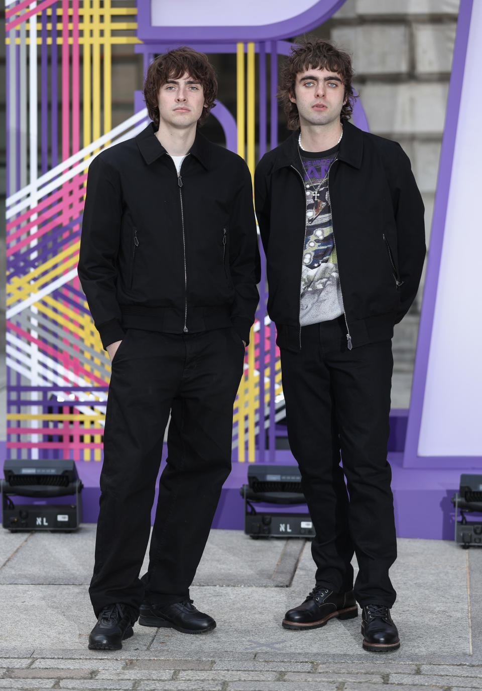 LONDON, ENGLAND - JUNE 06: Gene Gallagher and Lennon Gallagher attend the 2023 Royal Academy of Arts Summer Preview Party at Royal Academy of Arts on June 06, 2023 in London, England. (Photo by Mike Marsland/WireImage)