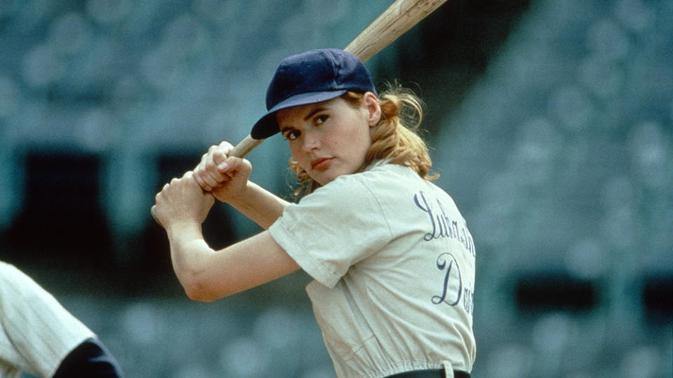 A LEAGUE OF THEIR OWN, Geena Davis, 1992. ©Columbia Pictures /Courtesy Everett Collection