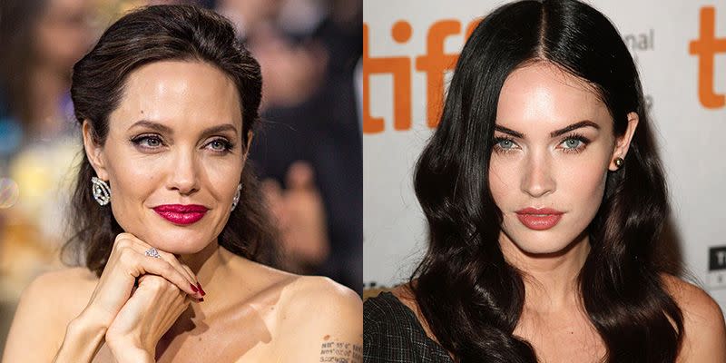 <p>When Megan Fox arrived in Hollywood, people dubbed her the next Angelina Jolie. It's very visible, as both have hazel, almond-shaped eyes, square chins, and full lips. <br></p>