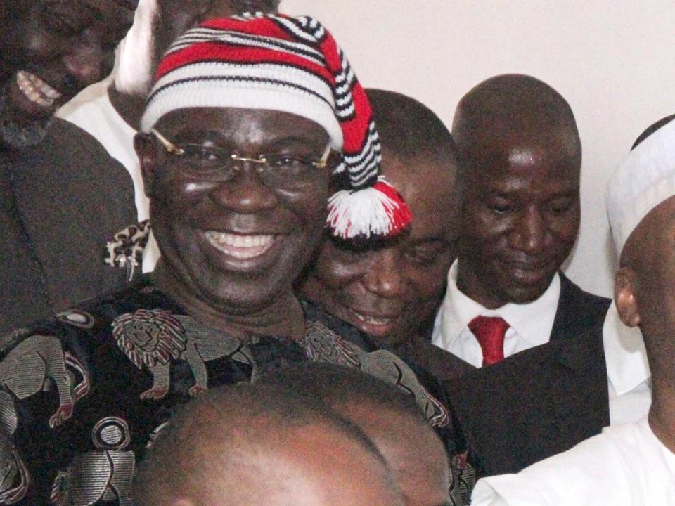 Ike Ekweremadu (L) is a visiting professor at the University of Lincoln (AFP/Getty)