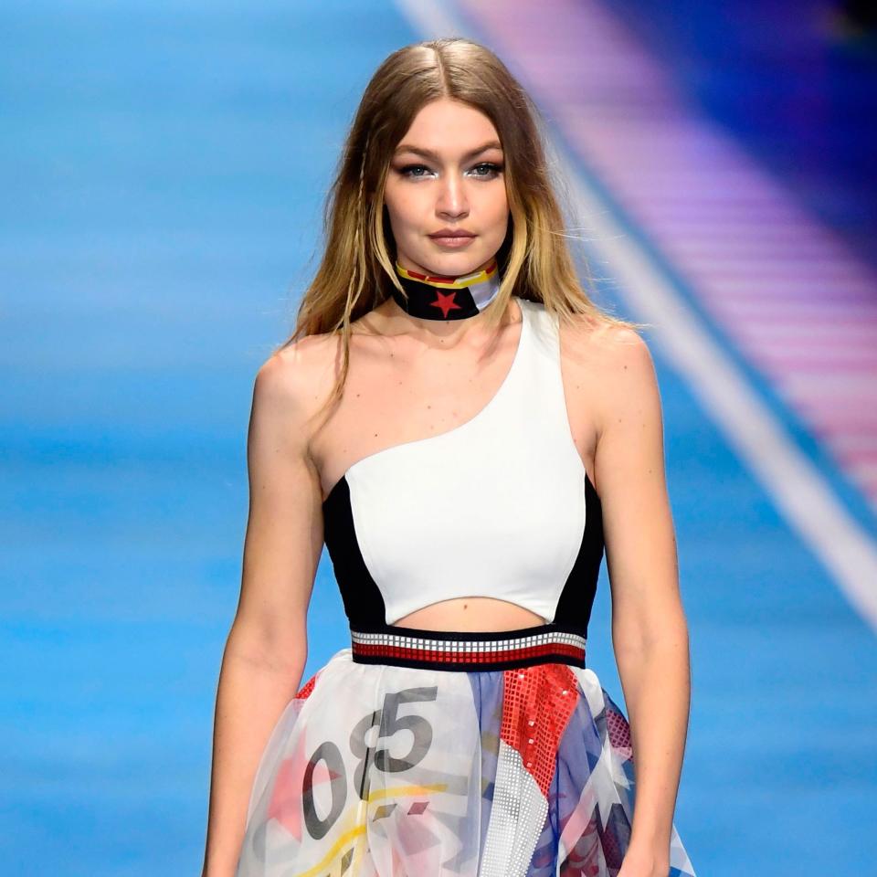 At Tommy Hilfiger, Gigi Hadid stepped out in windblown lengths and mini plaits—festival hair at its finest.