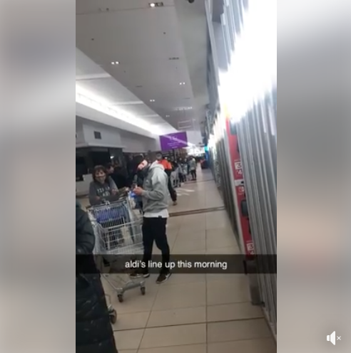 Aldi's Special Buys - namely the popular egg chair and pizza oven - have caused chaos outside stores. Photo: Facebook.