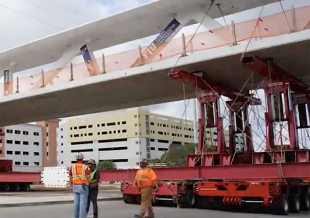 According to the university, the bridge was installed in just a few hours. Source: FIU/ YouTube