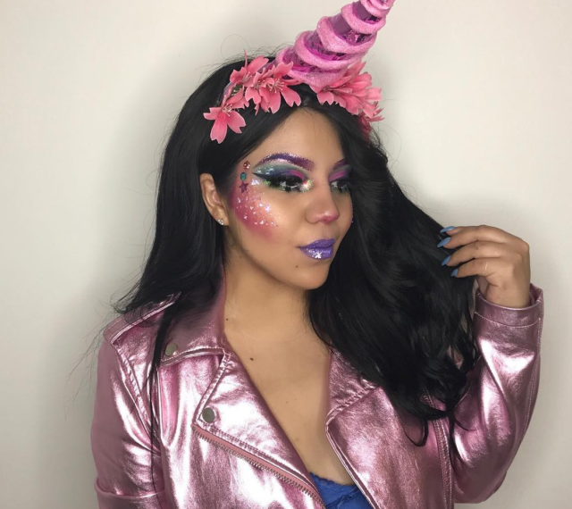 unicorn costume face makeup