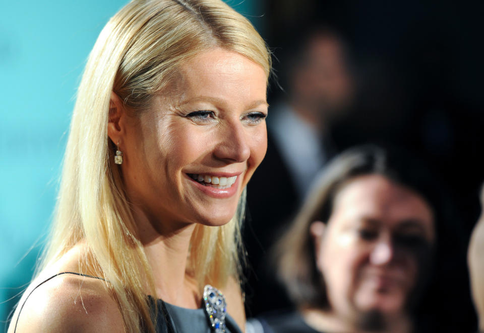 FILE - This April 18, 2013 file photo shows actress Gwyneth Paltrow at the Tiffany & Co. Blue Book Ball at Rockefeller Center in New York. 