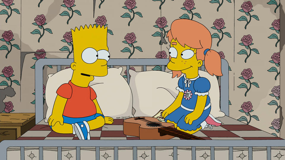 <b>"The Simpsons"</b><br> "Love Is a Many Splintered Thing" airs Sunday, 2/10 at 8 PM on Fox<br><br> Bart's heart strings are pulled once again when Mary Spuckler (guest voice Zooey Deschanel) returns to Springfield.