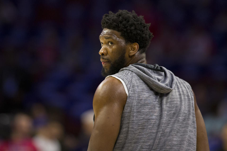 According to Charles Barkley, Joel Embiid needs to 'get his fat butt in shape.' (Photo by Mitchell Leff/Getty Images)