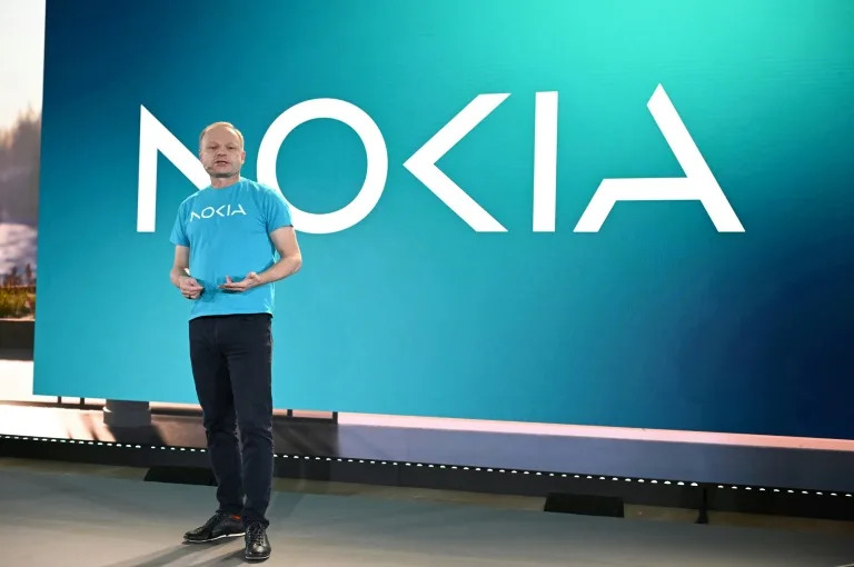 Nokia CEO Pekka Lundmark said the Finnish telecom group was hit by 'macroeconomic challenges' (Josep LAGO)