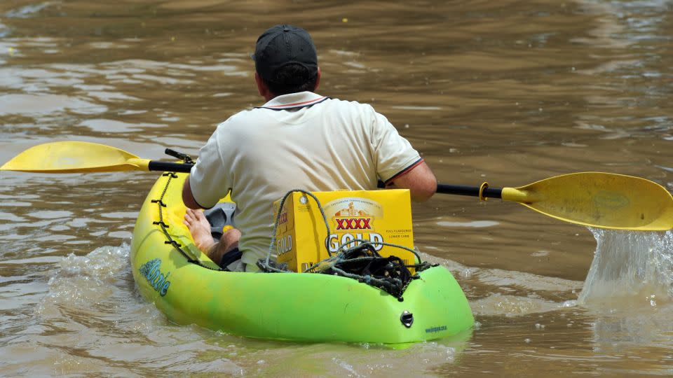 XXXX beer is a necessity, even during a flood.          - TORSTEN BLACKWOOD/AFP/AFP/Getty Images