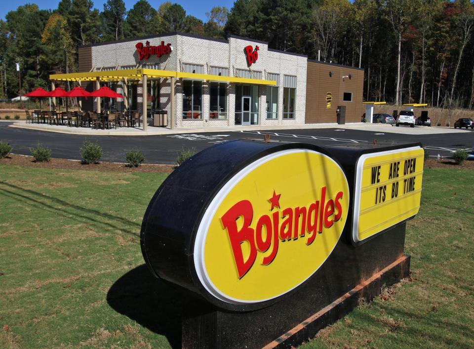 Pictured is a Bojangles location in the Belden Village area in Gaston County, North Carolina.
