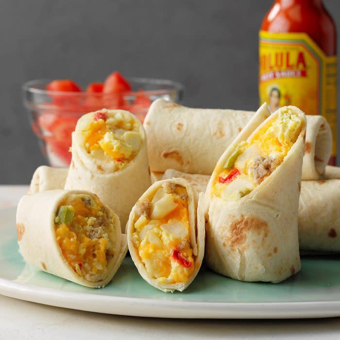 <a href="https://www.tasteofhome.com/recipes/slow-cooker-breakfast-burritos/" rel="nofollow noopener" target="_blank" data-ylk="slk:Slow-Cooker Breakfast Burritos;elm:context_link;itc:0;sec:content-canvas" class="link rapid-noclick-resp">Slow-Cooker Breakfast Burritos</a>