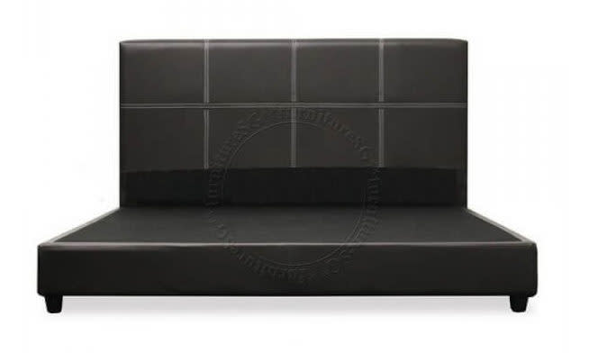 Faux Leather Queen Bed Frame ($110) from Furniture Sg. 