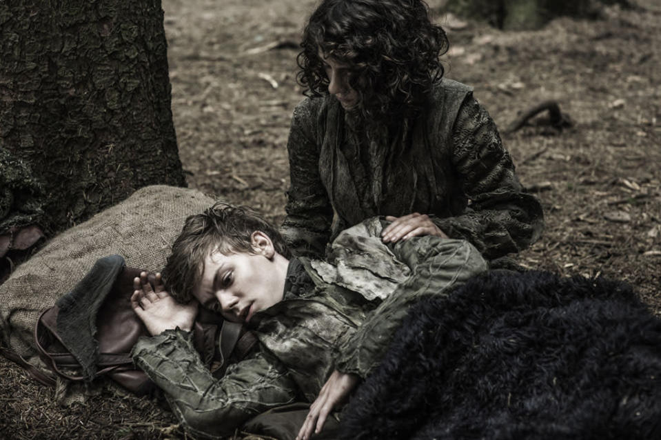 Thomas Brodie Sangster and Ellie Kendrick in the "Game of Thrones" Season 3 episode, "The Climb."