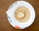 Photo: So Says Sarah<br> Roasted Celery Root Soup with Fresh Cracked Black Pepper<br><br> Farm fresh celery root doesn't need cream to make a richly satisfying soup that would make a beautifully elegant lunch on a bitingly cold day.<br><br> Recipe: <a href="http://sarahlipoff.com/2013/01/03/roasted-celery-root-soup/" rel="nofollow noopener" target="_blank" data-ylk="slk:Roasted Celery Root Soup with Fresh Cracked Black Pepper" class="link ">Roasted Celery Root Soup with Fresh Cracked Black Pepper</a>