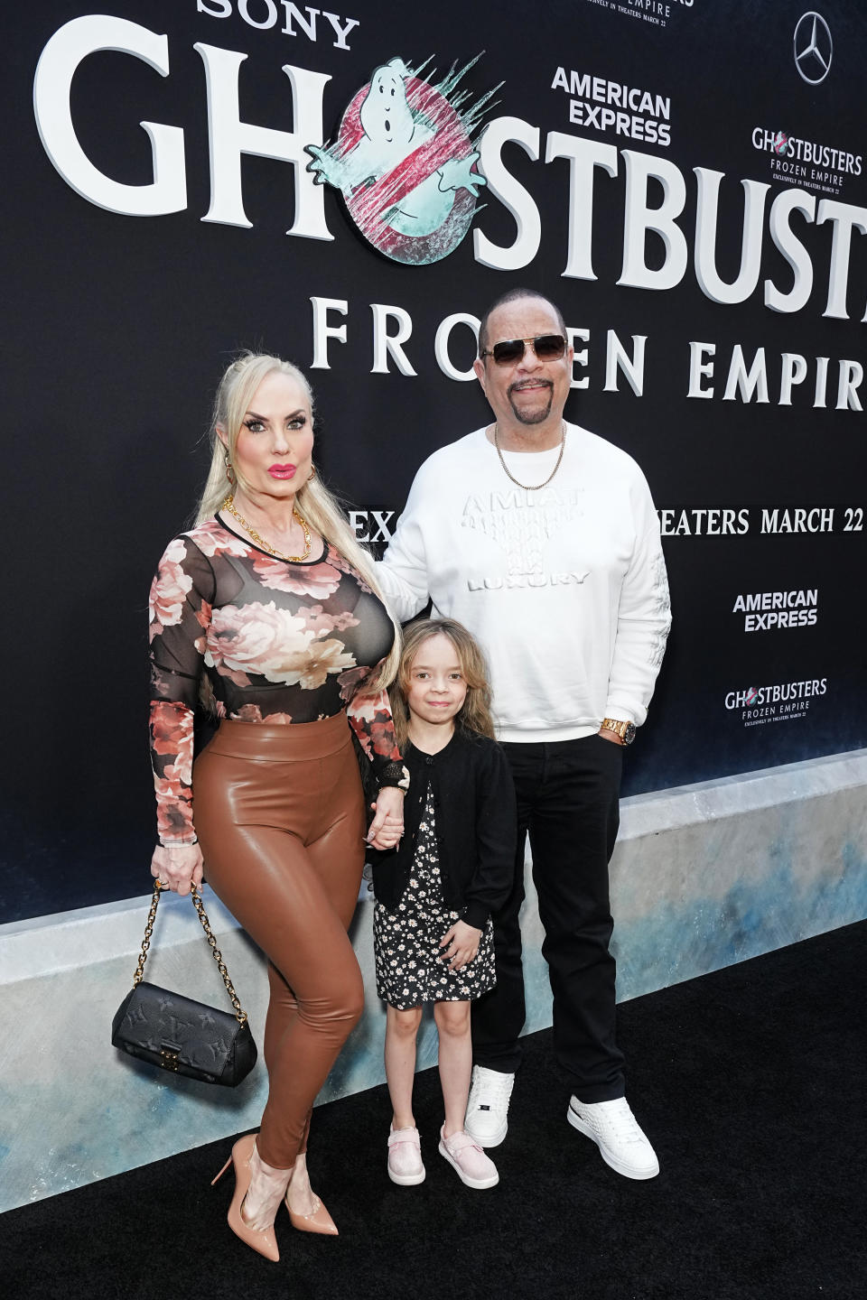 Coco Austin, Chanel Nicole and Ice-T at the world premire of "Ghostbusters: Frozen Empire" held at AMC Lincoln Square New York on March 14, 2024 in New York City. (Photo by John Nacion/Variety via Getty Images)