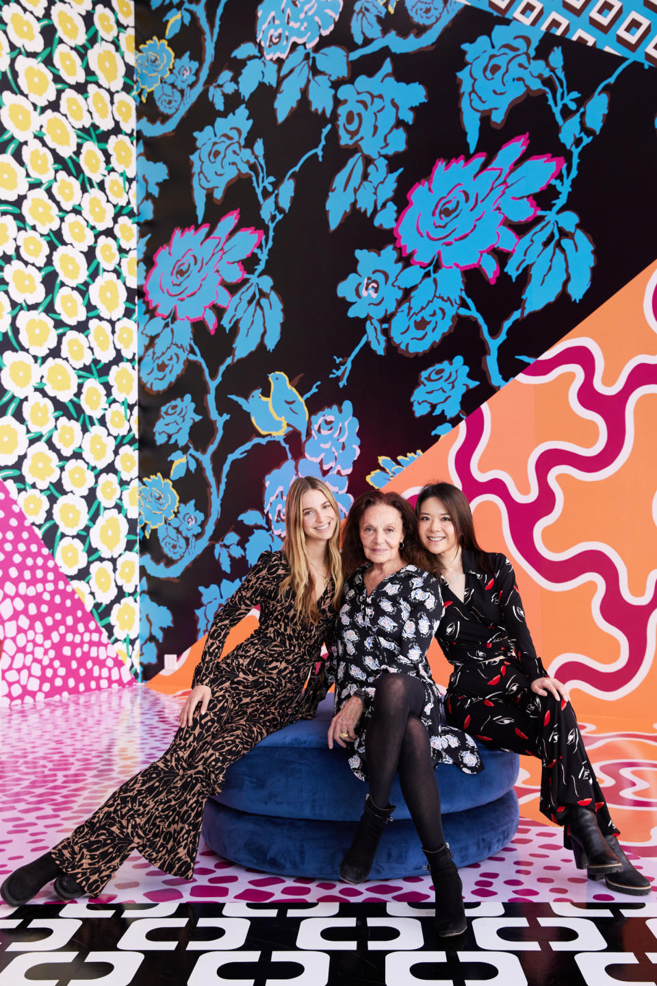 Talita von Furstenberg, Diane von Furstenberg and Gabby Hirata.