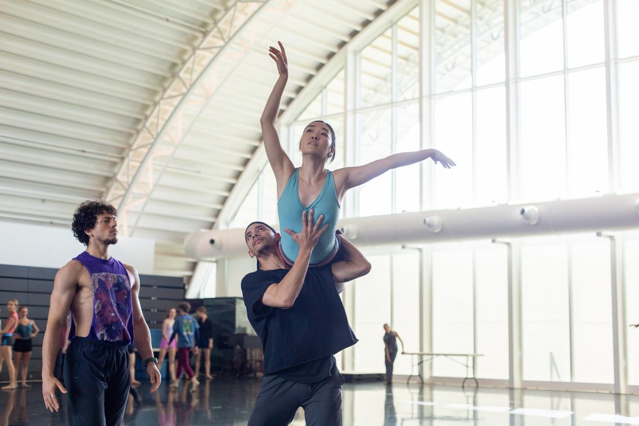 Oklahoma City Ballet dancers rehearse "Carmina Burana," a short ballet featuring choreography by OKC Ballet Artistic Director Ryan Jolicoeur-Nye set to the choral opus by Carl Orff. It will be featured in the company's 2023-2024 season closer, "Shorts."