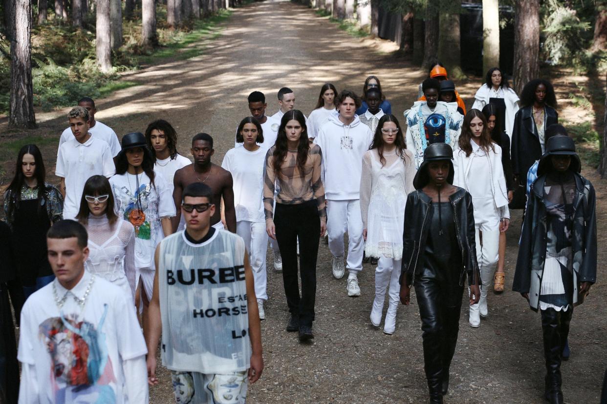 Burberry's SS21 show yesterday: via REUTERS